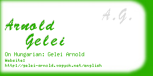 arnold gelei business card